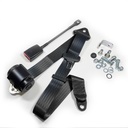 3pt Front Automatic Seatbelt (300mm Stalk Bkl) BLACK