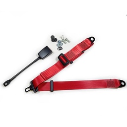 [72e1-066-05A] 3 point Static Seatbelt - Front (RED)