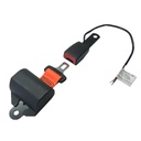 Retractable Lap Belt / Orange Webbing, 140mm 3 wire Buckle