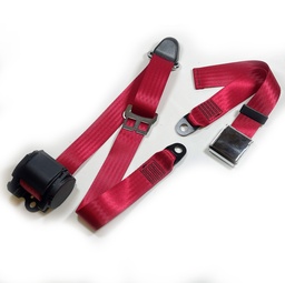 [26 1087 00RED] 3pt Auto Belt 90-90 Period Style RED