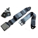 Classic Static Lap Belt with 90° Anchor Plates (GREY)