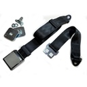 Classic Static Lap Belt with 90° Anchor Plates (BLACK)