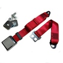 Classic Static Lap Belt with 90° Anchor Plates (RED)