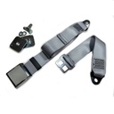 Classic Static Lap Belt with 90° Anchor Plates (SILVER-GREY)
