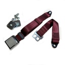 Classic Static Lap Belt with 90° Anchor Plates (BURGUNDY)