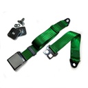 Classic Static Lap Belt with 90° Anchor Plates (GREEN)