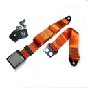Classic Static Lap Belt with 90° Anchor Plates (ORANGE)