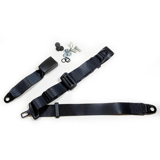 3pt Rear Static Seatbelt BLACK(220mm Webbing Bkl)