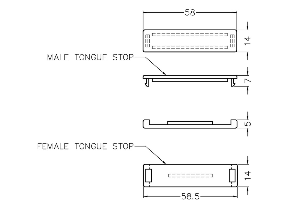 2 Piece Tongue Stop