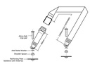 Static Lap Belt / 390mm Web Buckle/90° Plates (MXC5495)