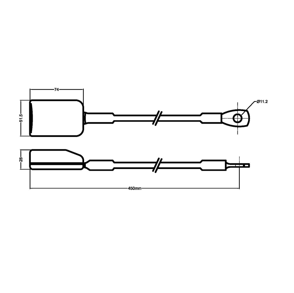 K12 Buckle - 450mm Wire Stalk
