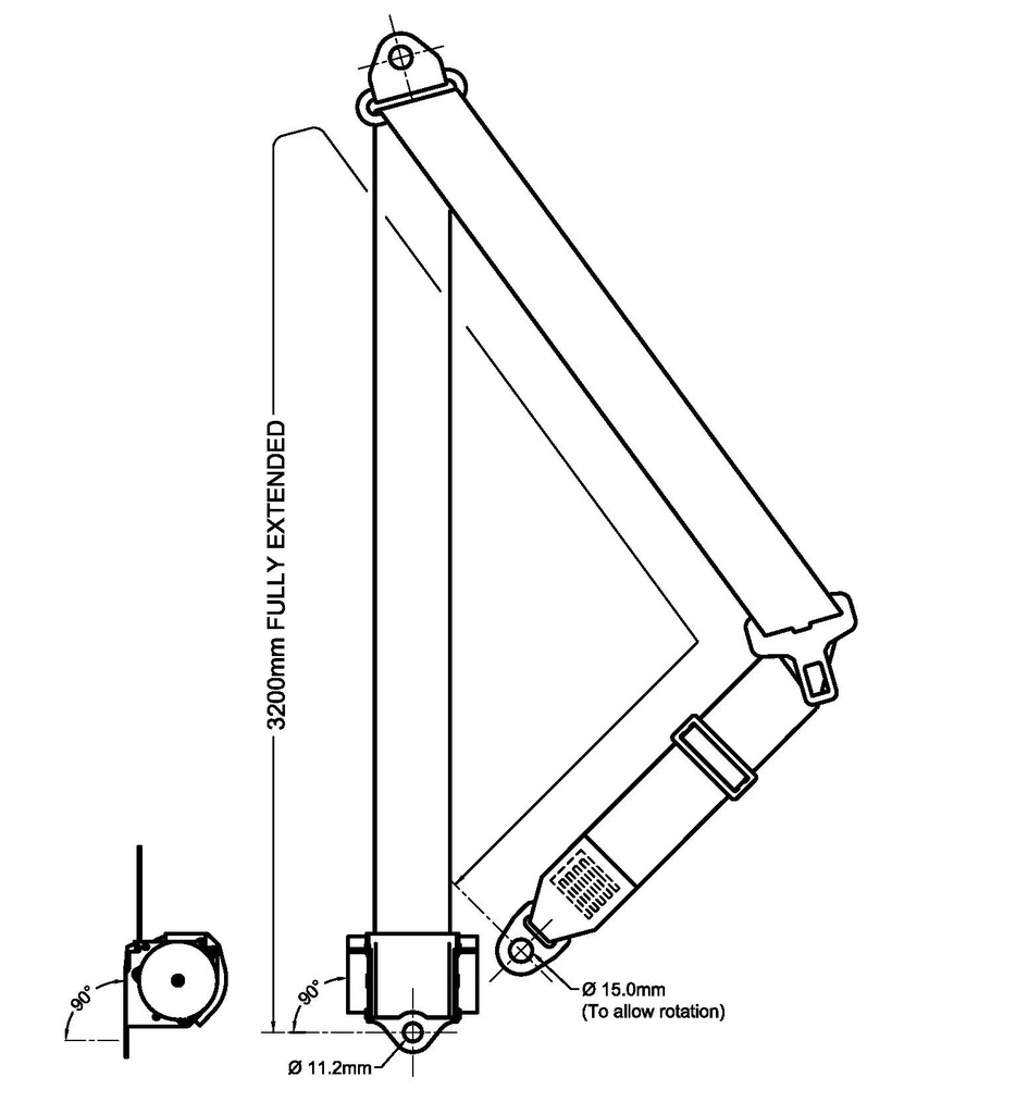 3 point Automatic Seatbelt (Retractable Side Only)