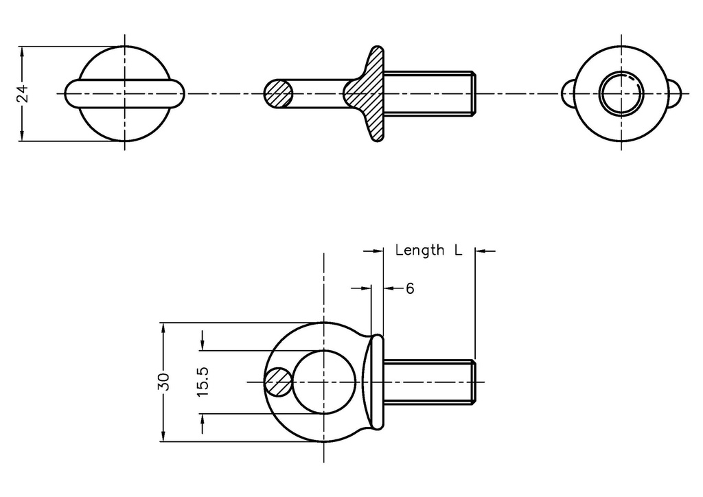 Eyebolt 7/16UNF 8.8 Grade - 50mm