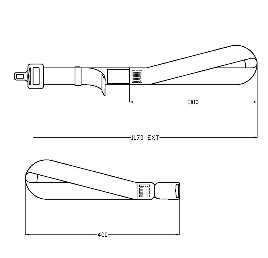 Static Lap Belt - Loop-On