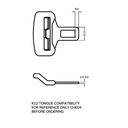 K12 Buckle - 133mm Blade (Ø11.2mm Mounting Hole)