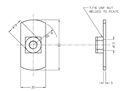 Reinforcing Plate 60x30mm (7/16 UNF Captive Nut)