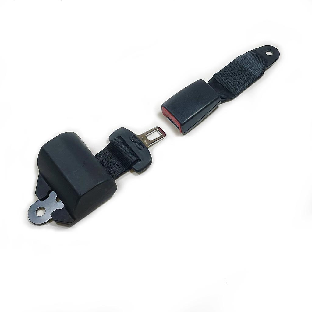 Retractable Lap Belt / Black Webbing, 190mm Buckle