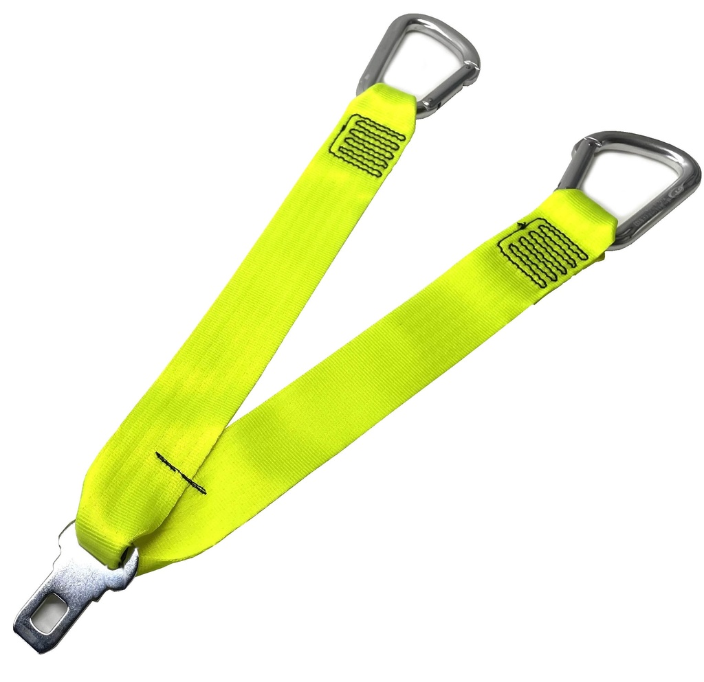 [9900-010-03A] Wheelchair Winch Y Strap - Karabiner Attachment