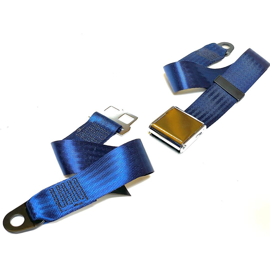 [25 1160 00NVY] Static Lap Belt - Classic - Bolt Down (Navy Blue)