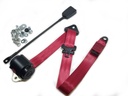 3pt Front Auto Seatbelt - 45cm Stalk Buckle - RED