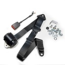 3pt Front Automatic Seatbelt RH - 264mm Cranked Stalk Buckle BLACK