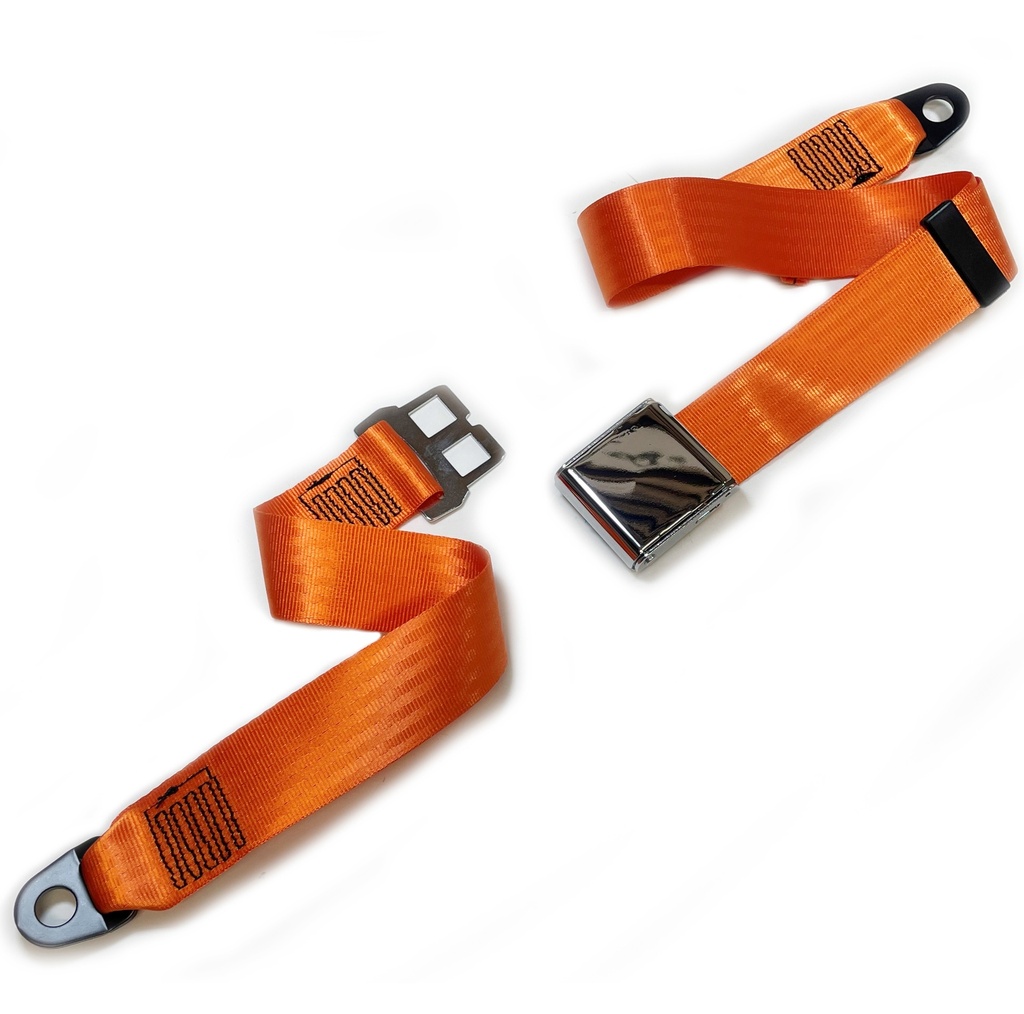 [25 1160 00ORG] Static Lap Belt - Classic - Bolt Down (Orange)
