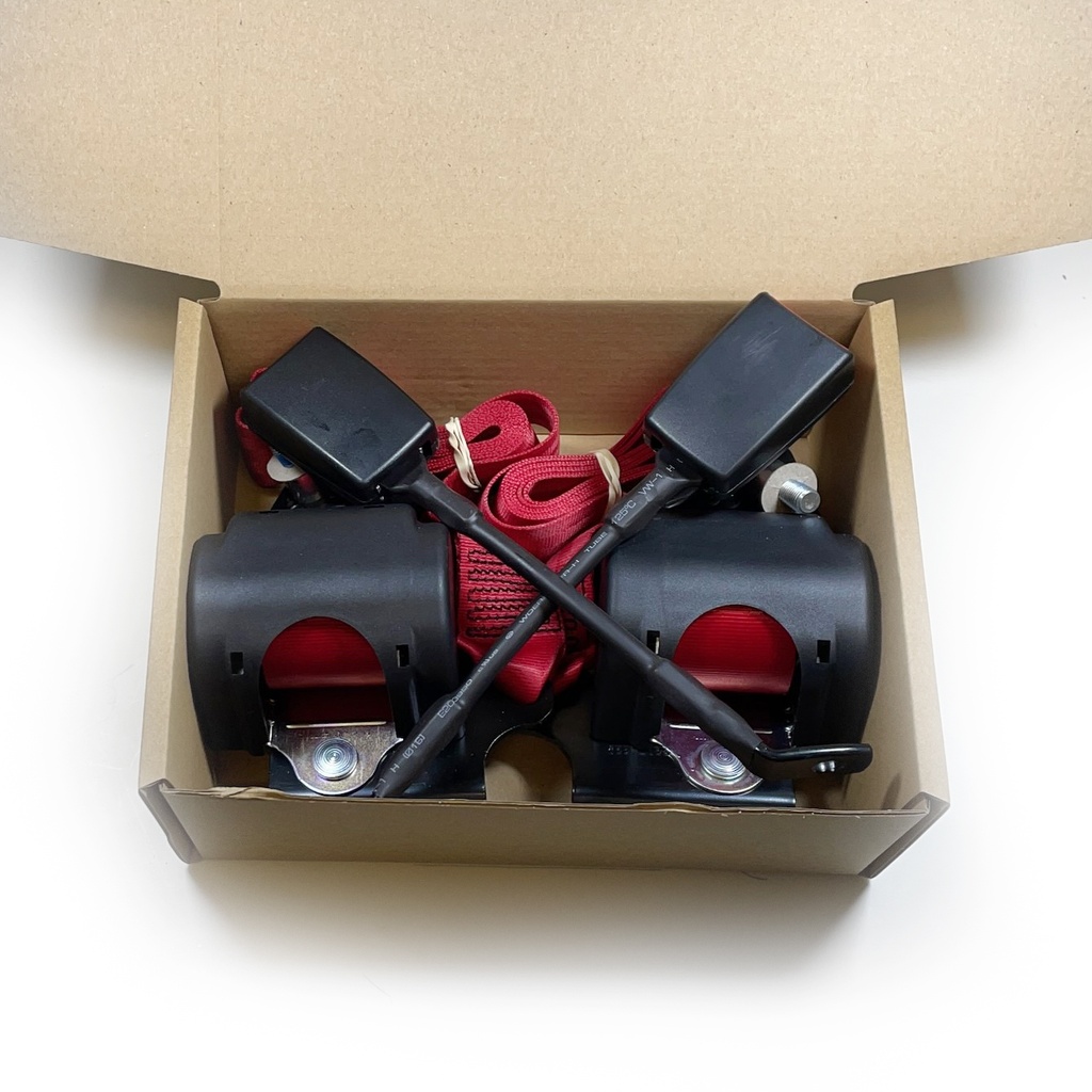 [73e2-030-05KIT] Land-Rover 2 Door Seatbelt Kit - RED