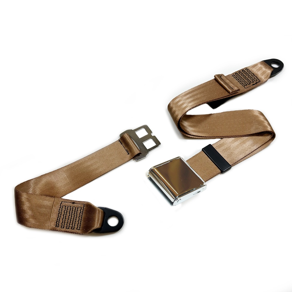 [25 1160 00TAN] Static Lap Belt - Classic - Bolt Down (TAN)