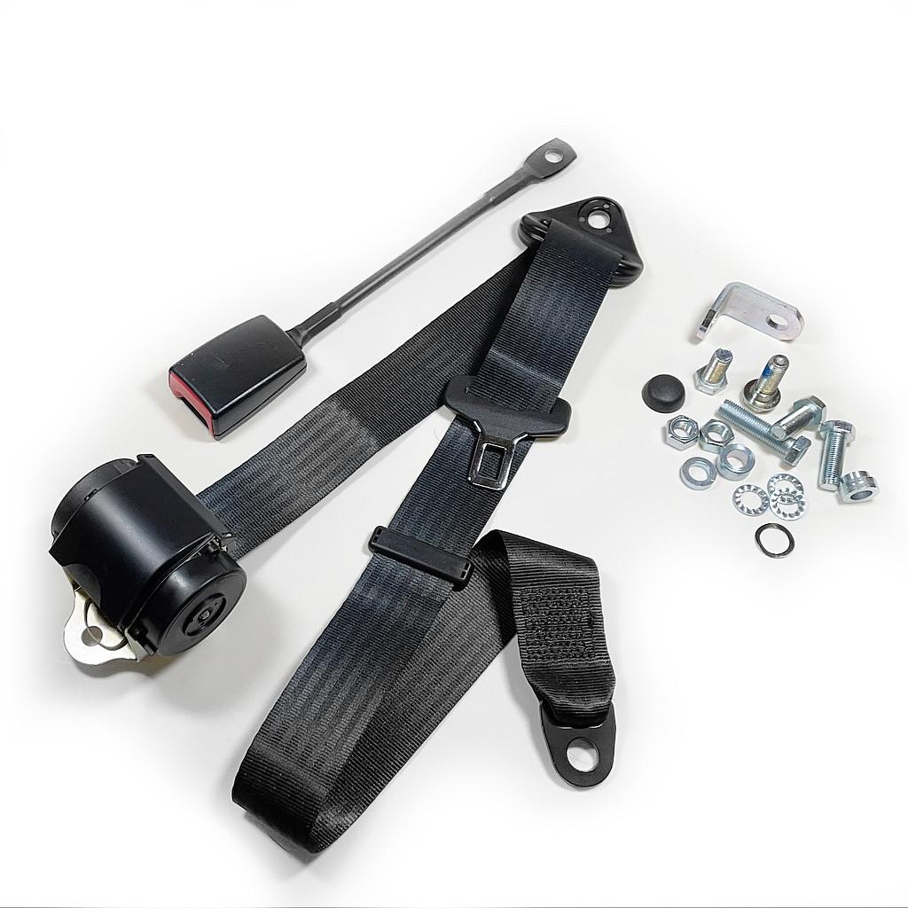 [73e2-267-08A] 3pt Front Automatic Seatbelt (300mm Stalk Buckle) (Navy-Blue)