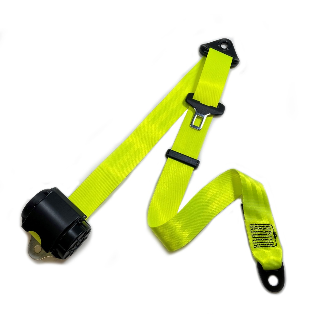 [7001-116-00A] 3pt Front Auto Seat belt (CV) Long End - YELLOW
