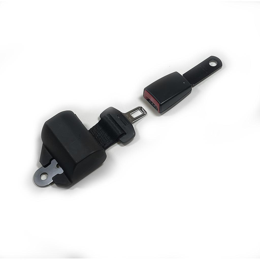 [72e1-024-00A] Retractable Lap Belt / Black Webbing, 140mm Buckle
