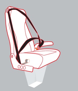 Passenger & Commercial Transport / 3 Point Seatbelt (Side of Seat Mounted)